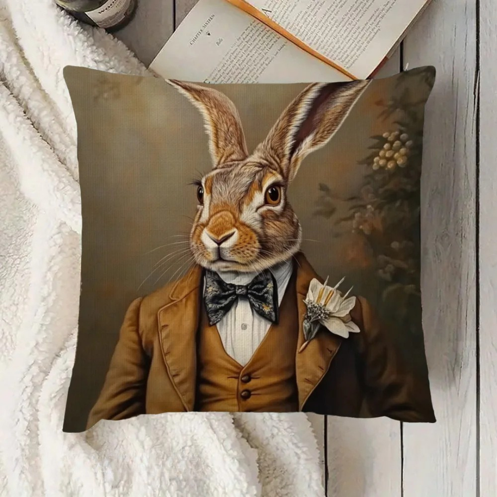 Vera Rabbit Pillow | Double-Sided Plush, Machine Washable