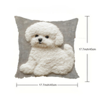 Bingo Dog Pillow | Soft Fabric, Bichon Frise Design