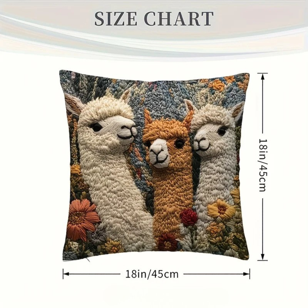 Aqua Pillow | Cozy Alpaca Design, Machine Washable