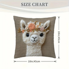 Alpaca Print Pillow | Soft Fabric, Zipper Closure, Cozy Sofa Decor