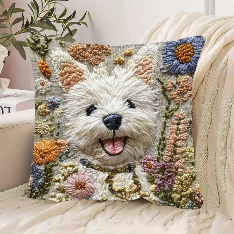 Winston Dog Cushion Cover | Cozy Zipper Design, Machine Washable 0
