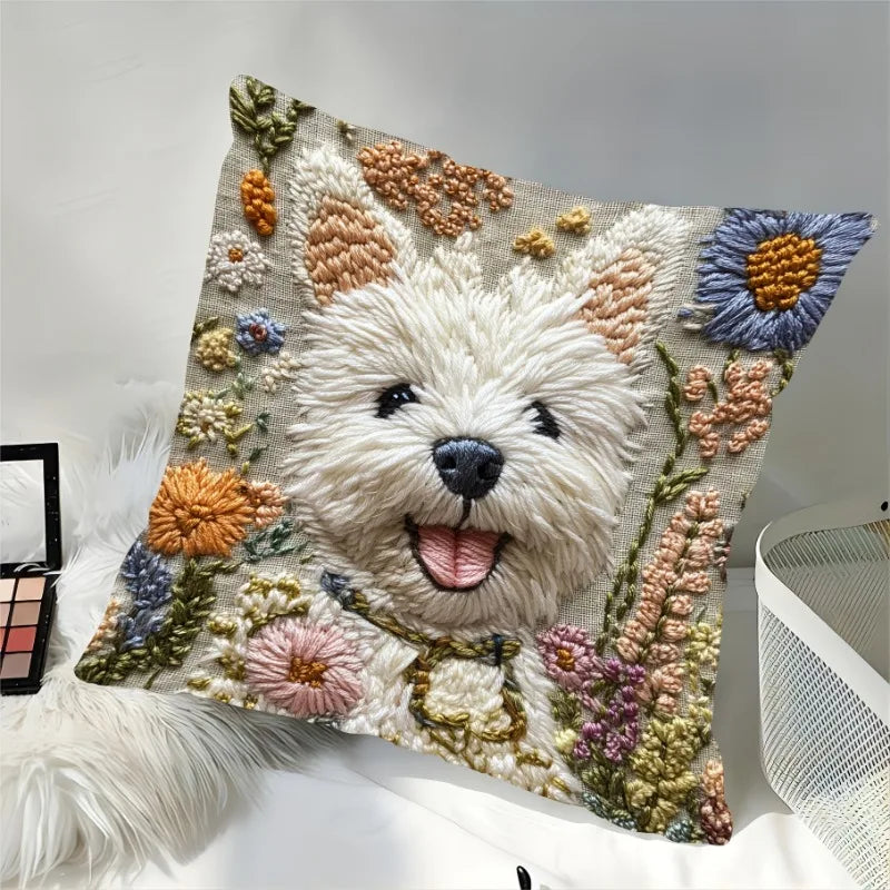Winston Dog Cushion Cover | Cozy Zipper Design, Machine Washable 3